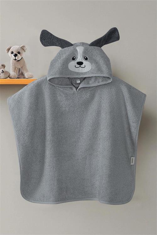 Kanz Bebek Dog Havlu Panço Gri KNZ-038