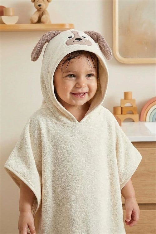 Kanz Bebek Dog Havlu Panço Krem KNZ-038