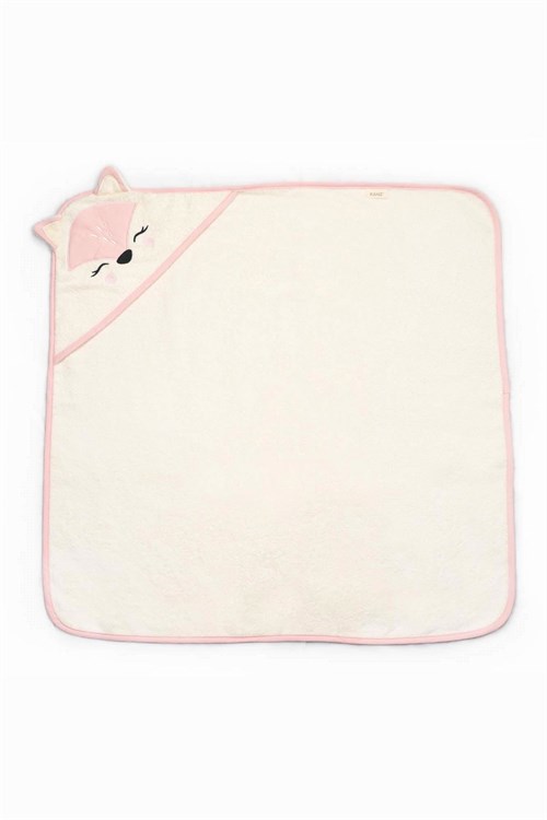Kanz Bebek Fox Havlu Kundak 75*75  Pudra KNZ-037