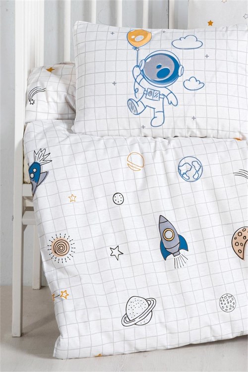 Kanz Erkek Bebek Space Pamuklu 4 Parça Nevresim Takımı KNZ-001