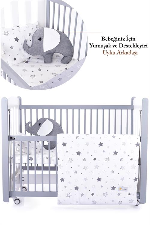 Kinder Baby Little One 5li Oyun Parkı Uyku Seti Gri Yıldız 