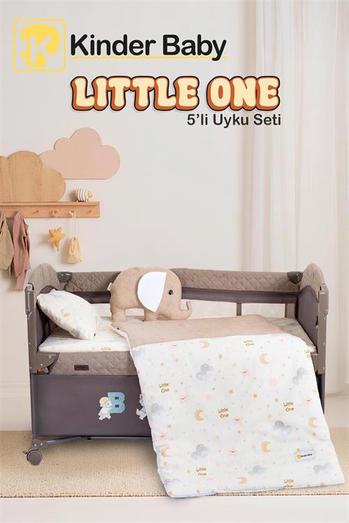 Kinder Baby Little One 5li Oyun Parkı Uyku Seti Bej