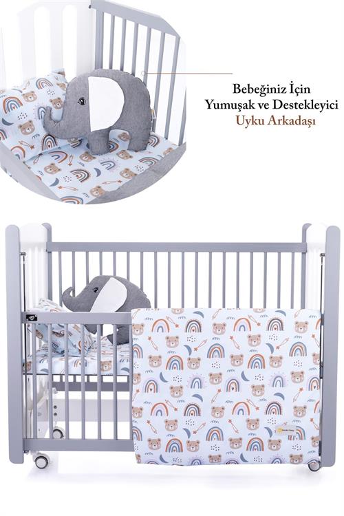 Kinder Baby Little One 5li Oyun Parkı Uyku Seti Mavi Ayıcık