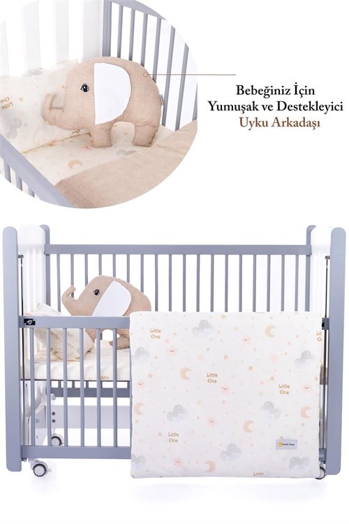 Kinder Baby Little One 5li Oyun Parkı Uyku Seti Bej