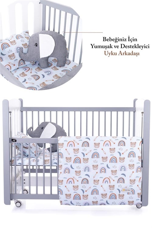 Kinder Baby Little One 5li Oyun Parkı Uyku Seti Mavi Ayıcık