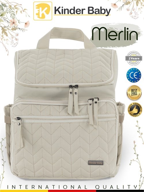 Kinder Baby Merlin Anne Bebek Bakım Çantası Bej