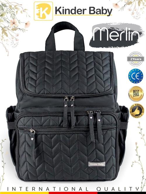 Kinder Baby Merlin Anne Bebek Bakım Çantası Siyah