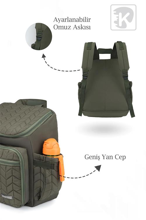 Kinder Baby Merlin Anne Bebek Bakım Çantası Haki