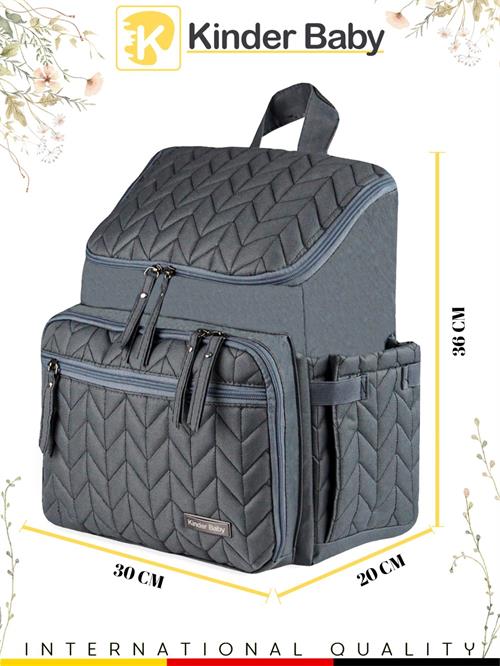 Kinder Baby Merlin Anne Bebek Bakım Çantası Gri