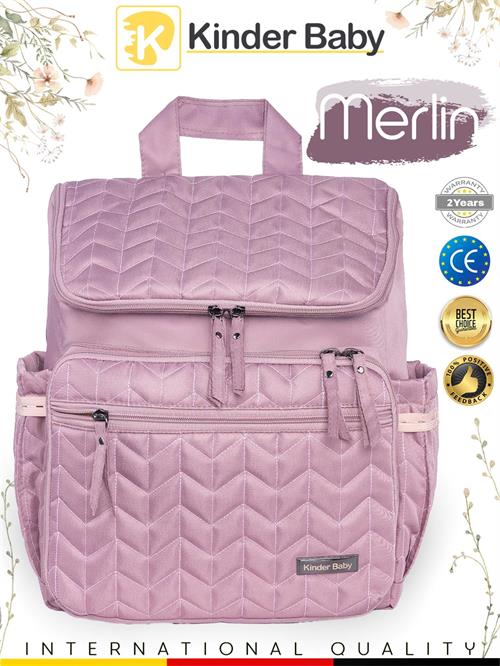 Kinder Baby Merlin Anne Bebek Bakım Çantası Gül Kurusu