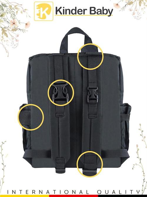 Kinder Baby Merlin Anne Bebek Bakım Çantası Siyah