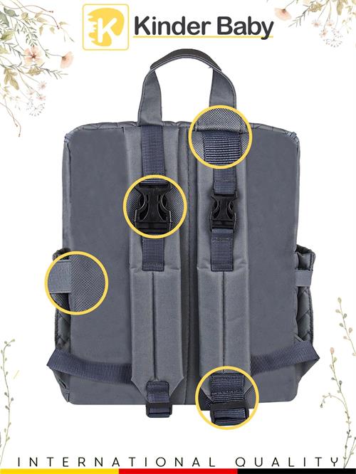 Kinder Baby Merlin Anne Bebek Bakım Çantası Gri