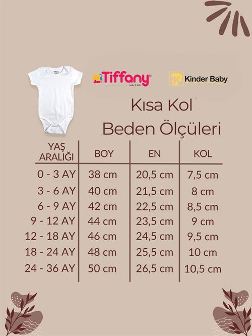 Kinder Baby Tiffany Zarf Yaka Kısa Kol Pamuk 5li Atlet Zıbın Çıtçıtlı Bebek Body