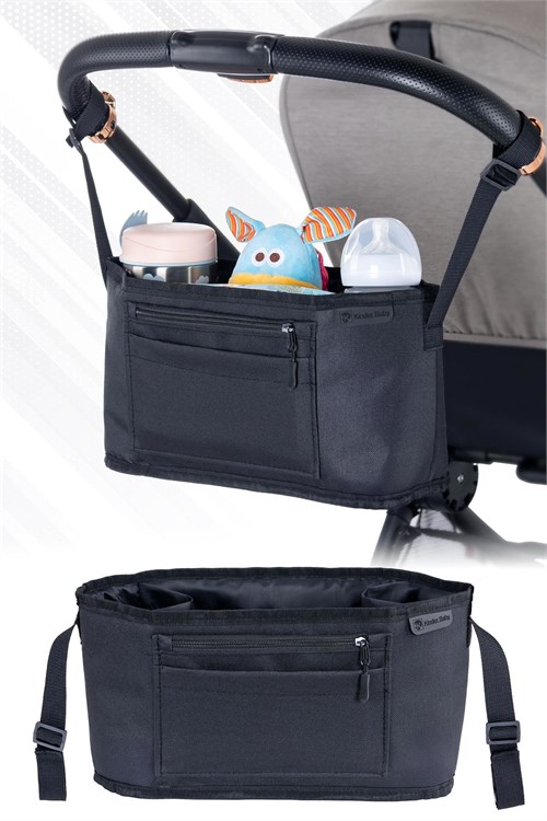 Kinder Baby Tiny Bebek Bakım Çantası Çok Amaçlı Taşınabilir Organizer Siyah
