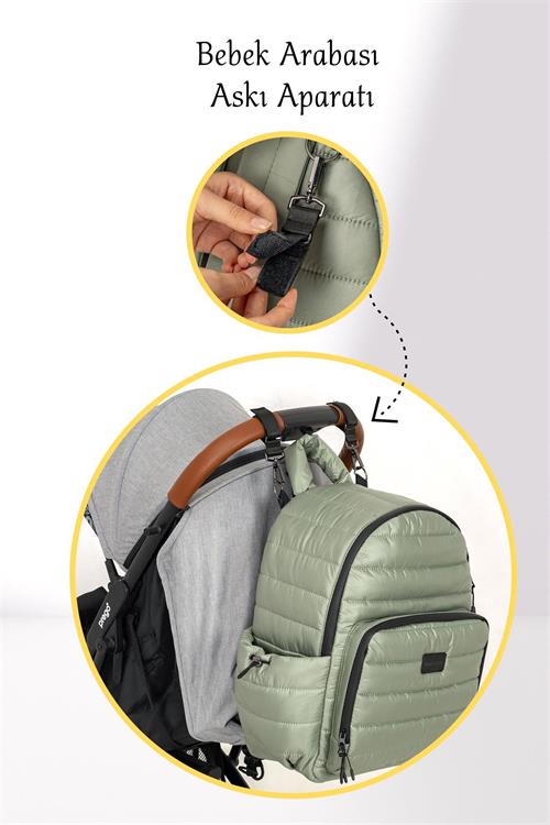 Kinder Baby Viaggio Termal Biberon Çantalı ve Alt Açma Pedli Mint Bebek Bakım Çantası