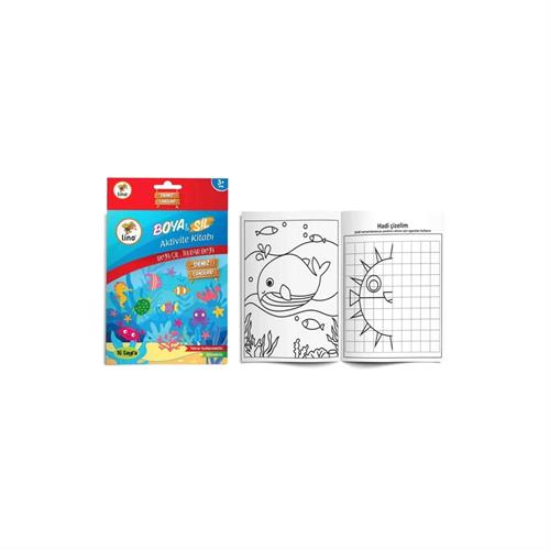 Lino Silinebilir Denizaltı Aktivite Boyama Kitabı (A5 Ebat) BS-1002