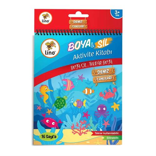 Lino Silinebilir Denizaltı Aktivite Boyama Kitabı (A5 Ebat) BS-1002