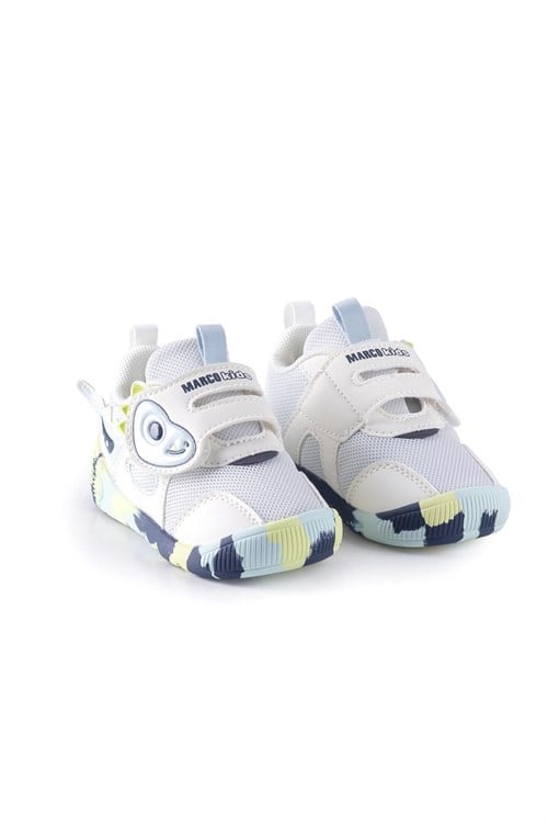 Marco Kids Erkek Bebek İlk Adım Ayakkabı Beyaz-Lacivert 26Y701