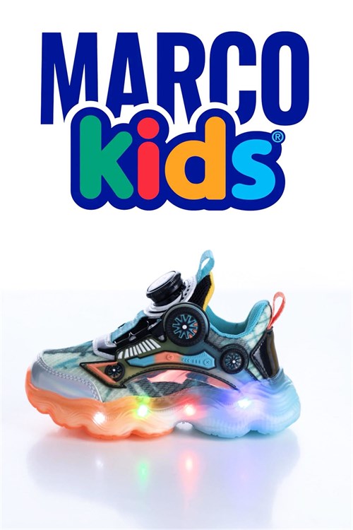 Marco Kids Erkek Çocuk Işıklı Spor Ayakkabı Turuncu 26Y1214