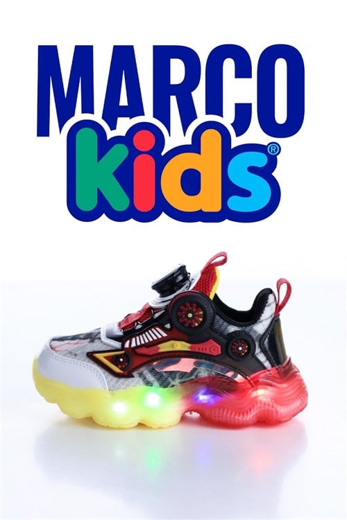 Marco Kids Erkek Çocuk Işıklı Spor Ayakkabı Sarı 26Y1214
