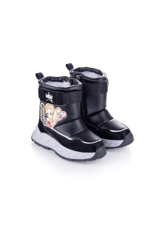 Marco Kids Kız Çocuk Casual Kar Botu Siyah 22673 S-1