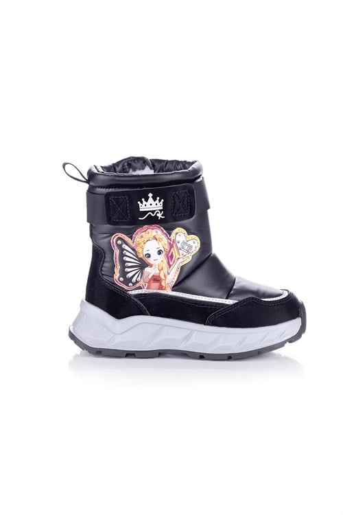 Marco Kids Kız Çocuk Casual Kar Botu Siyah 22673 S-1