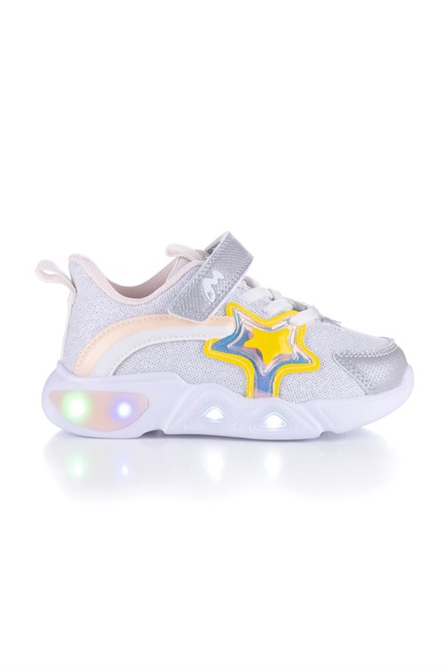 Marco Kids Kız Çocuk Işıklı Ayakkabı Gümüş 26Y315