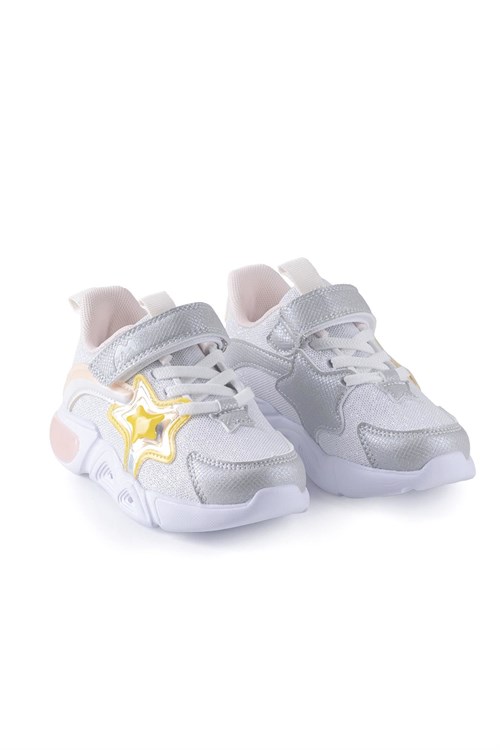 Marco Kids Kız Çocuk Işıklı Ayakkabı Gümüş 26Y315
