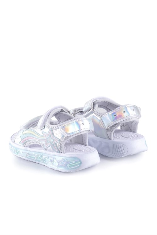 Marco Kids Kız Çocuk Işıklı Sandalet Gümüş 26Y210