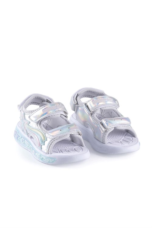 Marco Kids Kız Çocuk Işıklı Sandalet Gümüş 26Y210