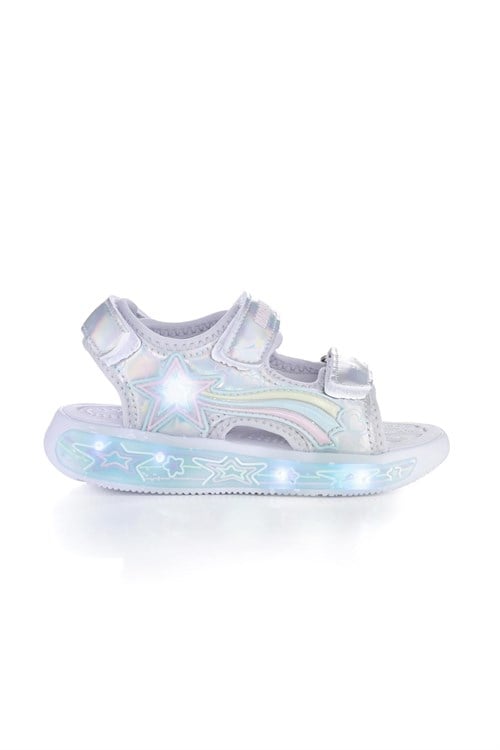 Marco Kids Kız Çocuk Işıklı Sandalet Gümüş 26Y210