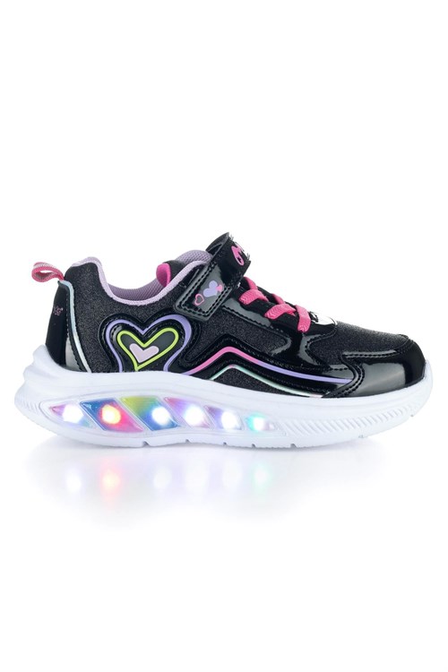 Marco Kids Kız Çocuk Işıklı Spor Ayakkabı Siyah 26Y314