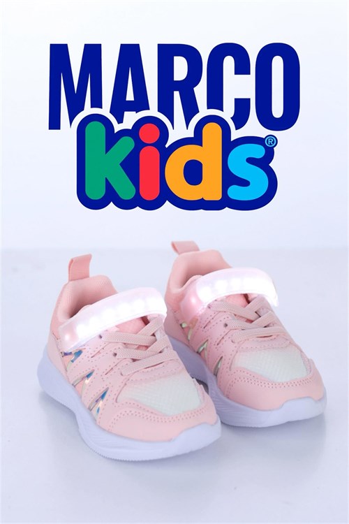 Marco Kids Kız Çocuk Işıklı Spor Ayakkabı Pembe 26Y905