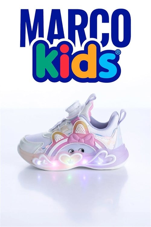 Marco Kids Kız Çocuk Işıklı Spor Ayakkabı Lila 26Y1210