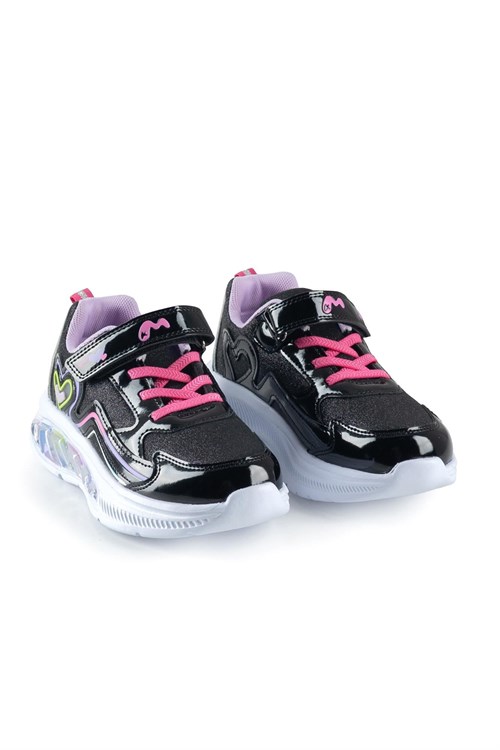 Marco Kids Kız Çocuk Işıklı Spor Ayakkabı Siyah 26Y314