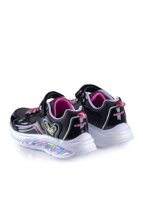 Marco Kids Kız Çocuk Işıklı Spor Ayakkabı Siyah 26Y314