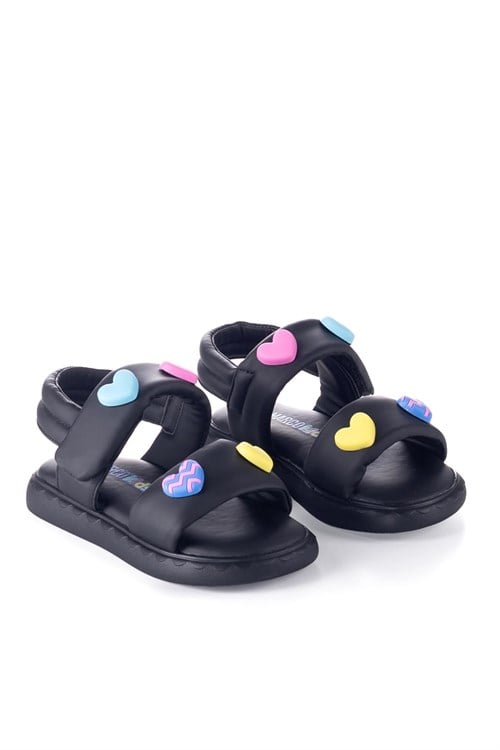 Marco Kids Kız Çocuk Sandalet Siyah 26Y104