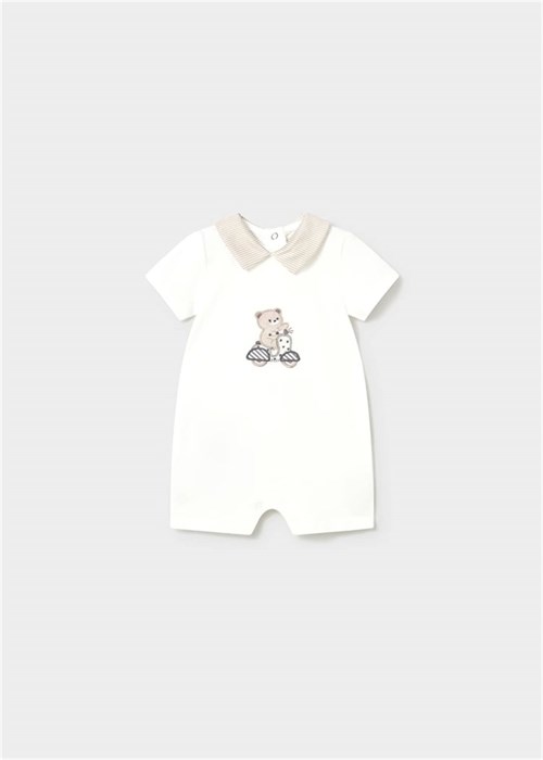 Mayoral Bebek 2li Yakalı Kısa Tulum Set Ekru 1715