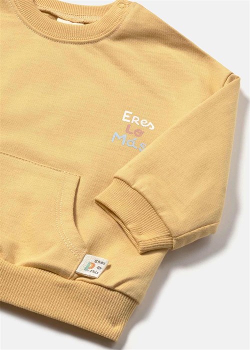 Mayoral Bebek Baskılı Cepli Sweatshirt Sarı 1487