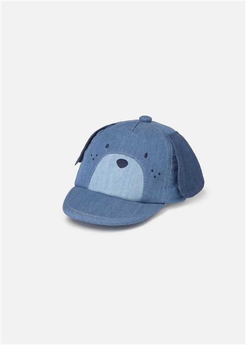 Mayoral Erkek Bebek Ayıcıklı Kulaklı Denim Şapka Mavi 9075