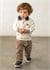 Mayoral Erkek Bebek Baskılı Polo Yaka Sweatshirt Krem 2419