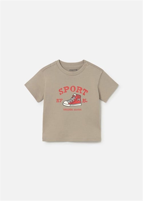 Mayoral Erkek Bebek Baskılı Tişört Bej 1007