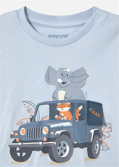 Mayoral Erkek Bebek Baskılı Tişört Mavi 1053