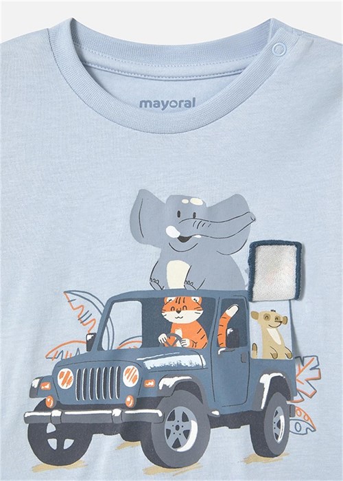 Mayoral Erkek Bebek Baskılı Tişört Mavi 1053