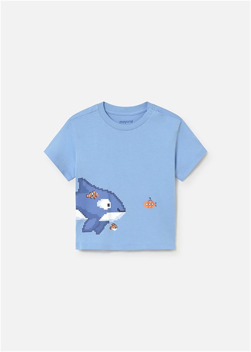 Mayoral Erkek Bebek Baskılı Tişört Mavi 1013