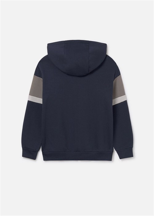 Mayoral Erkek Bebek Çizgili Fermuarlı Sweatshirt Lacivert 7418