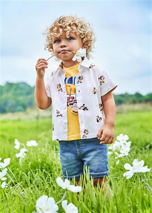 Mayoral Erkek Bebek Denim Soft Şort Mavi 1239