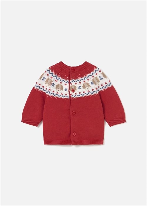 Mayoral Erkek Bebek Desenli Örgü Kazak Kırmızı 2336