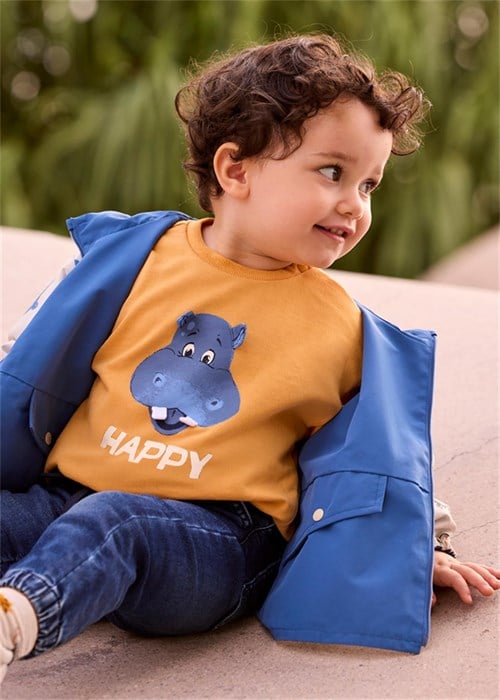 Mayoral Erkek Bebek Desenli Sweatshirt Sarı 1402