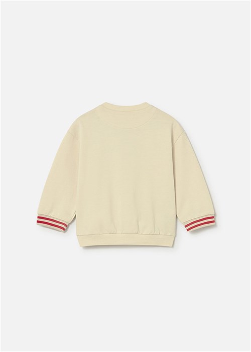 Mayoral Erkek Bebek Desenli Sweatshirt Krem 1402